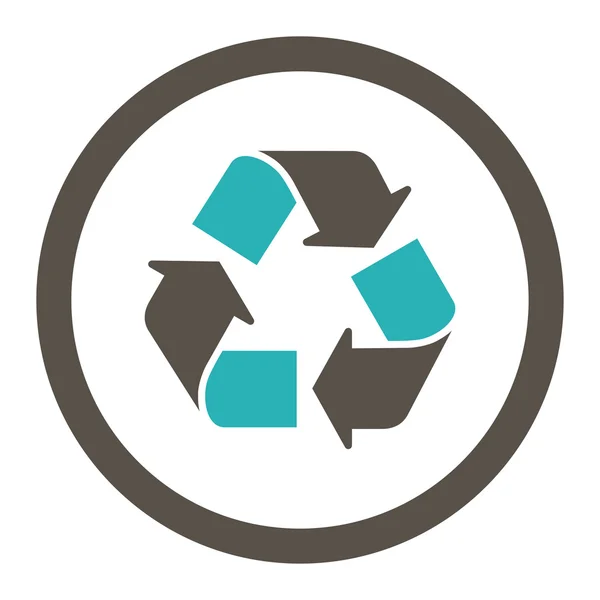 Reciclar Raster redondeado icono — Foto de Stock
