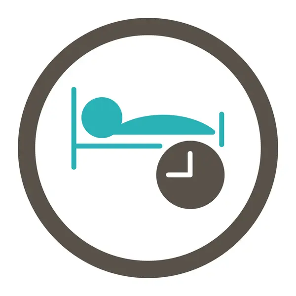 睡觉时间圆的光栅图标 — 图库照片