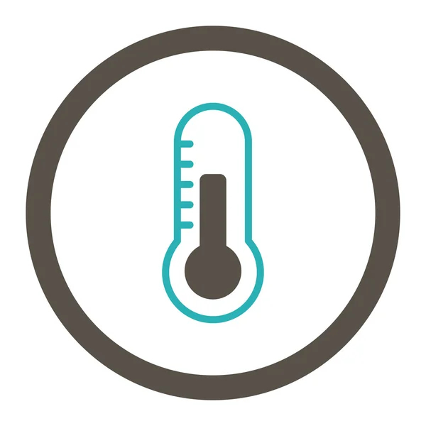 Ícone de montanha arredondado de temperatura — Fotografia de Stock