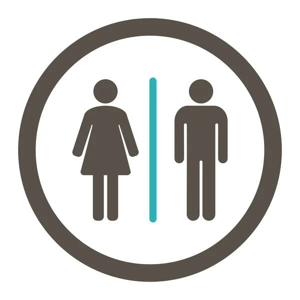 Toilets Rounded Raster Icon — Stock Photo, Image