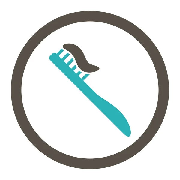 Зубная кисть округлой растровой иконы — стоковое фото