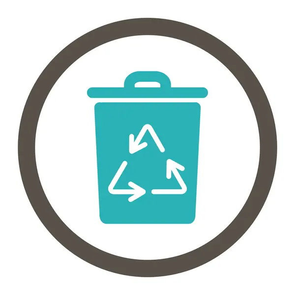 Trash Can afgeronde Raster pictogram — Stockfoto