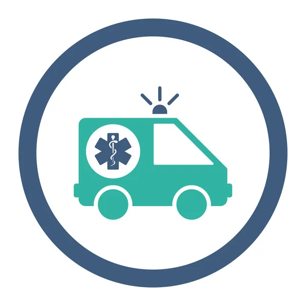 Ambulance Car Rounded Raster Icon — Stock Photo, Image