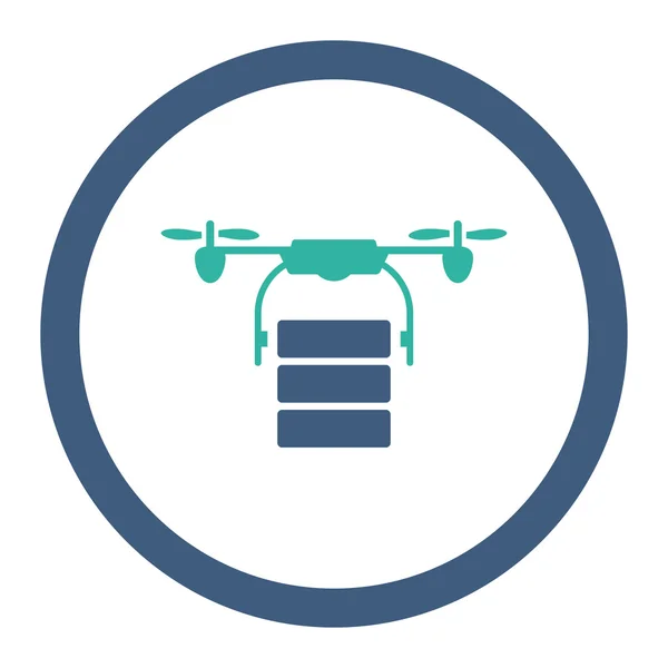 Ładunku Drone zaokrąglone rastrowych ikona — Zdjęcie stockowe