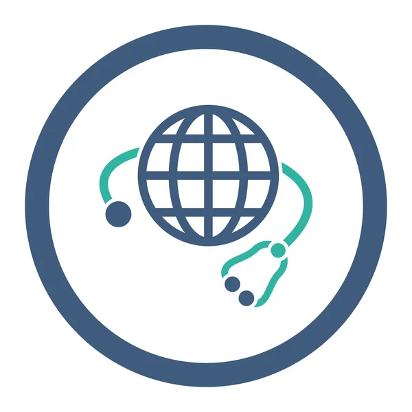 全球医学圆的光栅图标 — 图库照片