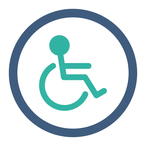 Abgerundetes Rastersymbol für Behinderte — Stockfoto