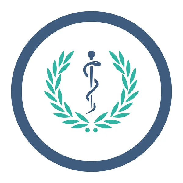 Healh Care Emblem Rounded Raster Icon — Stock Photo, Image