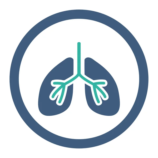 Lungs Rounded Raster Icon — Stock Photo, Image