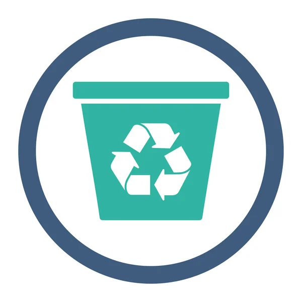 Recycle Bin afgeronde Raster pictogram — Stockfoto