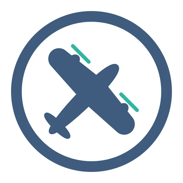 Screw Aeroplane Rounded Raster Icon — Stock Photo, Image