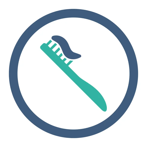 Зубная кисть округлой растровой иконы — стоковое фото