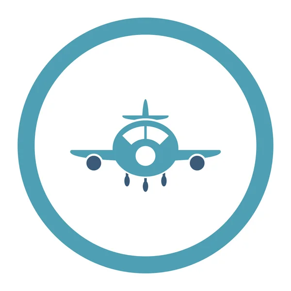 Aircraft Rounded Raster Icon — Stock Photo, Image