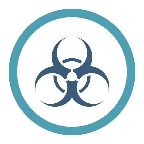 Biohazard szimbólum lekerekített raszteres ikon — Stock Fotó