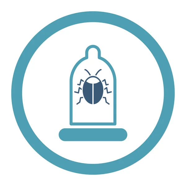 Bug Protection Rounded Raster Icon — Stock Photo, Image
