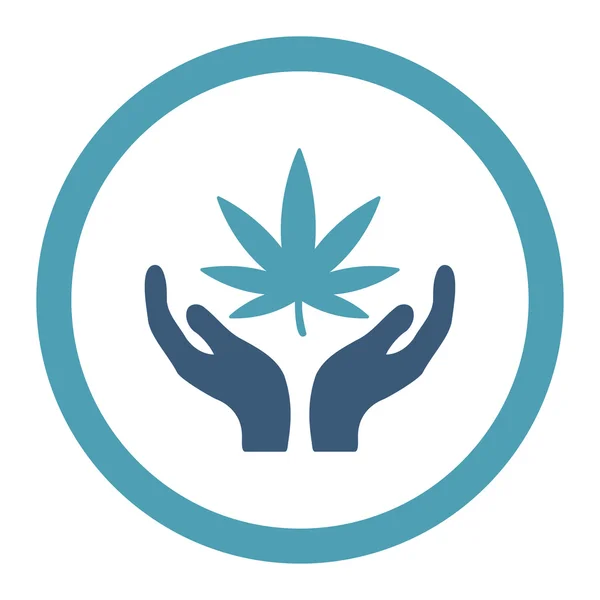 Cannabis zorg afgeronde Raster pictogram — Stockfoto