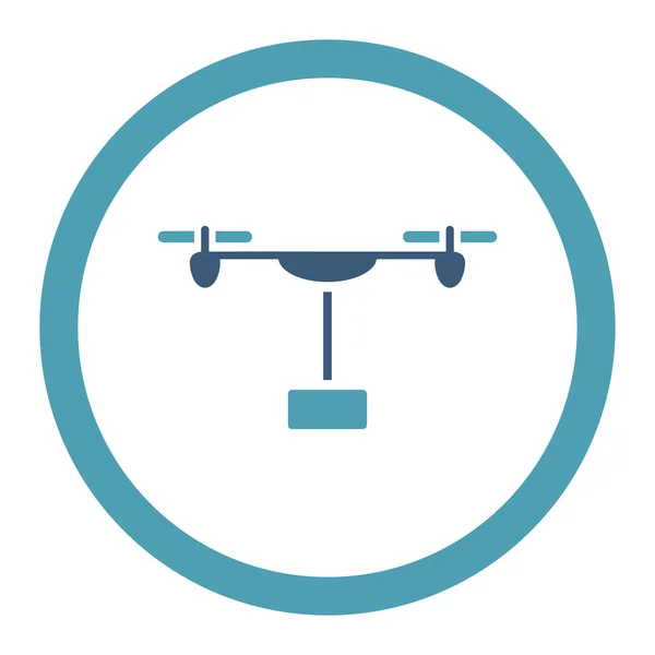Drone szállítás lekerekített raszteres ikon — Stock Fotó