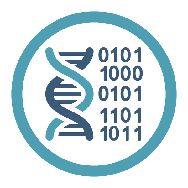 Genom kodu yuvarlak Raster simgesini — Stok fotoğraf