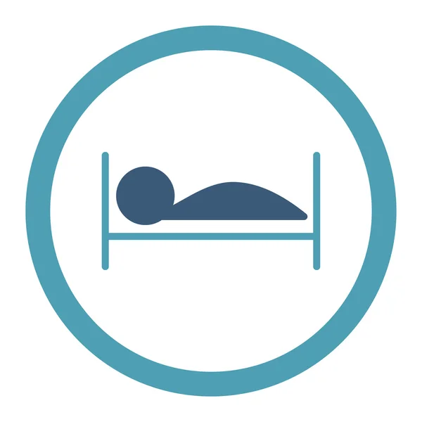 Patientenbett abgerundetes Raster-Symbol — Stockfoto