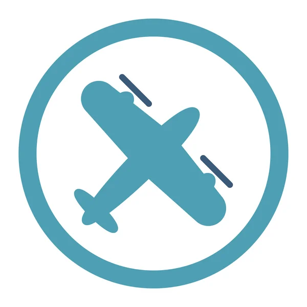 Screw Aeroplane Rounded Raster Icon — Stock Photo, Image