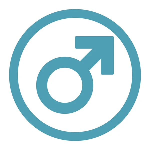 Simbolo maschile arrotondato icona raster — Foto Stock