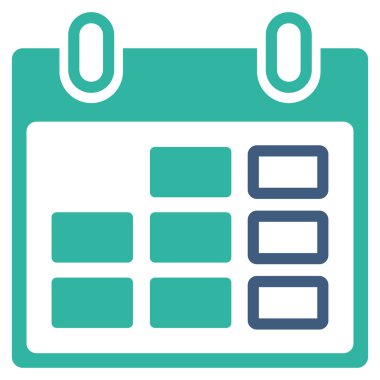 Ders programı hafta simgesi