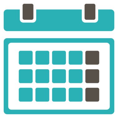 Ders programı düz simgesi