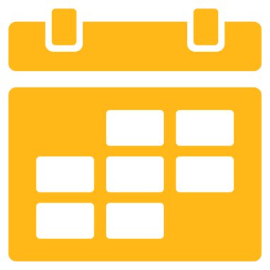 Ders programı düz simgesi