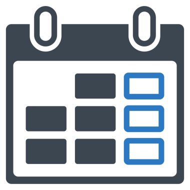 Ders programı hafta simgesi