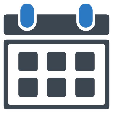 Ders programı düz simgesi