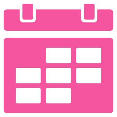 Ders programı düz simgesi