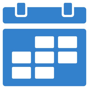 Ders programı düz simgesi