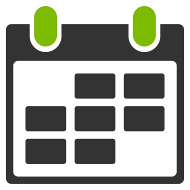Ders programı düz simgesi