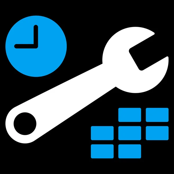 Data i czas konfiguracji ikona — Zdjęcie stockowe
