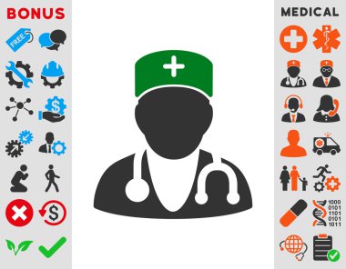 Doktor düz simgesi