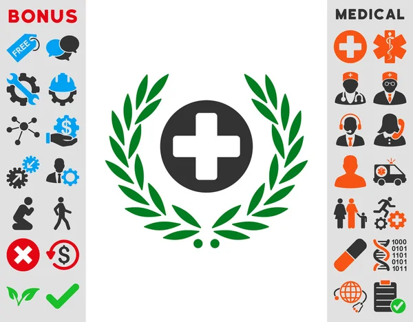 Icono de Emblema de Atención Médica — Vector de stock