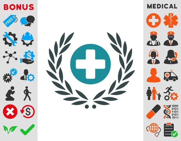 Icono de Emblema de Atención Médica — Vector de stock