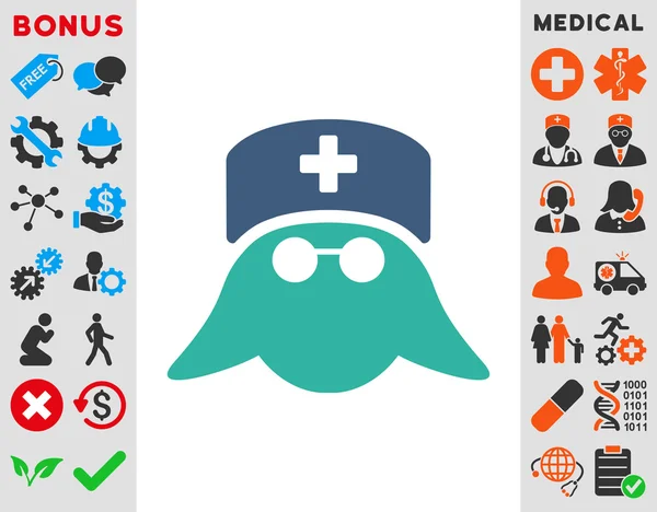Medical Nurse Head Icon — Stock Vector