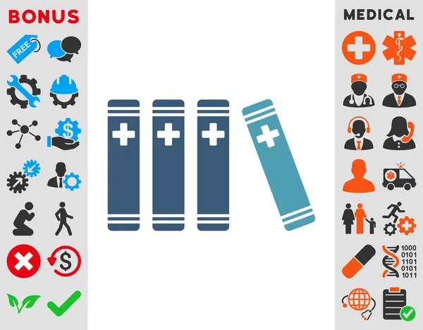 Icône Livres médicaux — Image vectorielle
