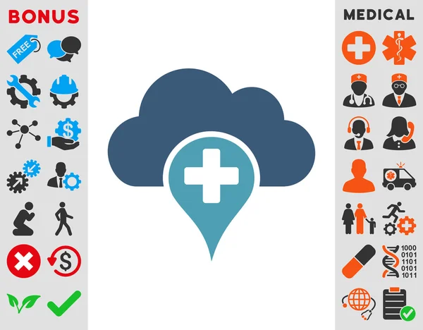 Medical Cloud Icon — Stock Vector