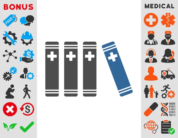 Icône Livres médicaux — Image vectorielle