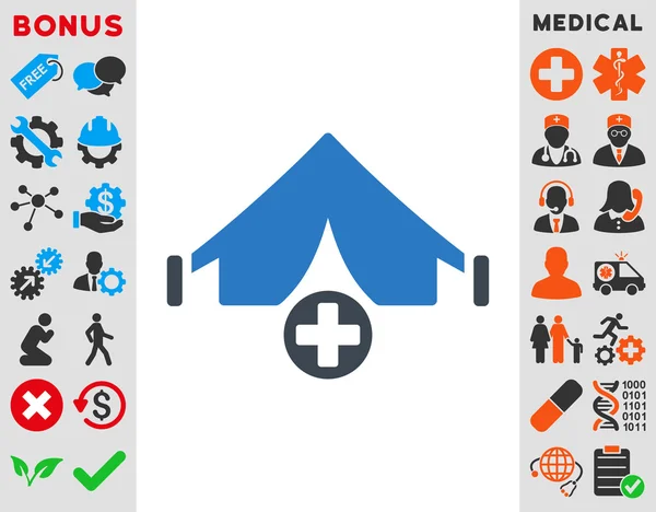 Veldhospitaal pictogram — Stockvector