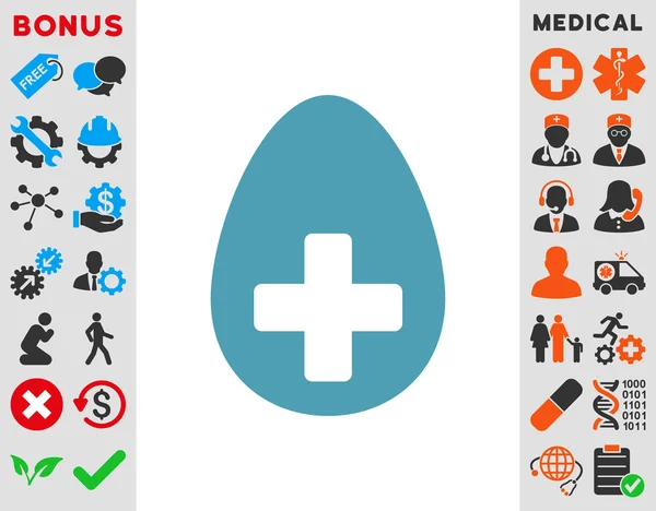 Icône d'oeuf plus — Image vectorielle