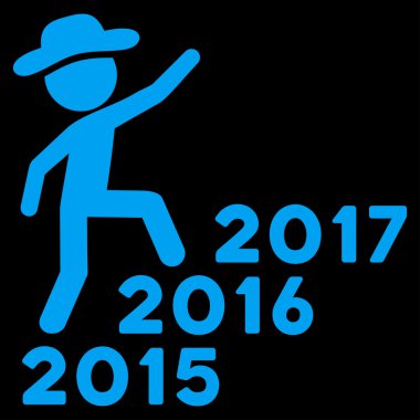 Erkek adımları yıl simgesi