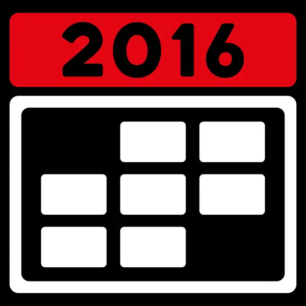 2016 Icona griglia organizzatore — Vettoriale Stock