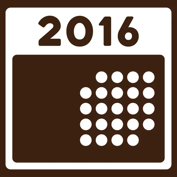 2016 місяць Піктограма Організатора — стоковий вектор