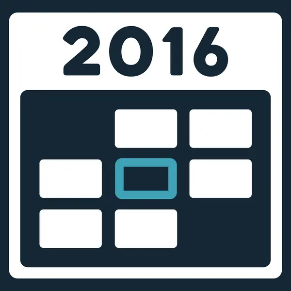 Ikona kalendáře den 2016 — Stockový vektor