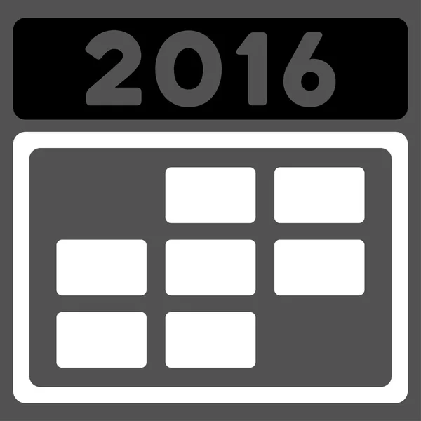 2016 ημερολόγιο πλέγμα εικονίδιο — Διανυσματικό Αρχείο