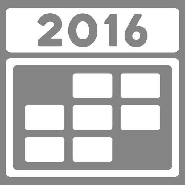 2016 Organizador Icono de rejilla — Vector de stock