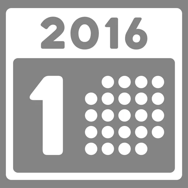 Eerste 2016 datum pictogram — Stockvector