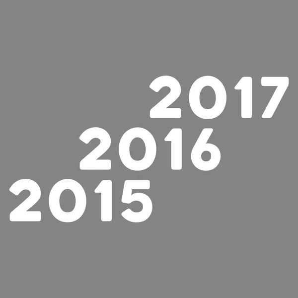 De 2016 a 2017 años icono — Vector de stock